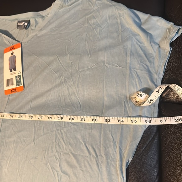 32 Degrees Cool Women's Soft Luxe Short Sleeve V-Neck Top, XXL Blue - Picture 9 of 14